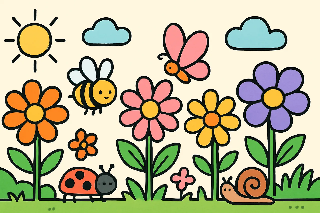 Erlebniswelt Im Garten zum Ausmalen