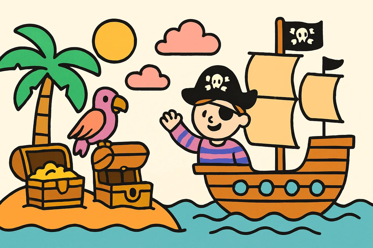 Erlebniswelt Piraten zum Ausmalen