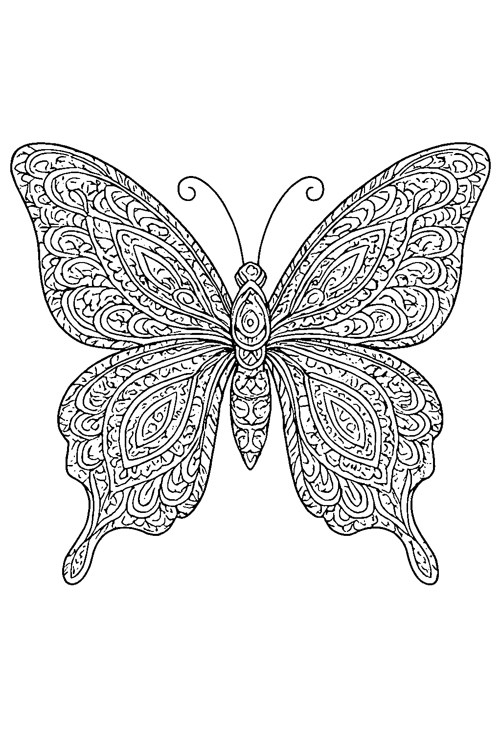 Ausmalbild Schmetterling
